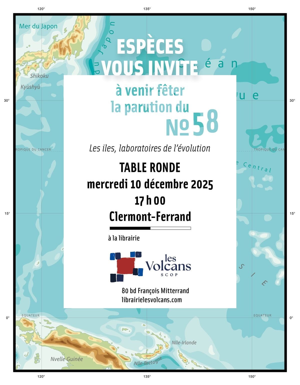 Annonce table ronde à Clermont Ferrand décembre 2025 pour la sortie du numéro 58