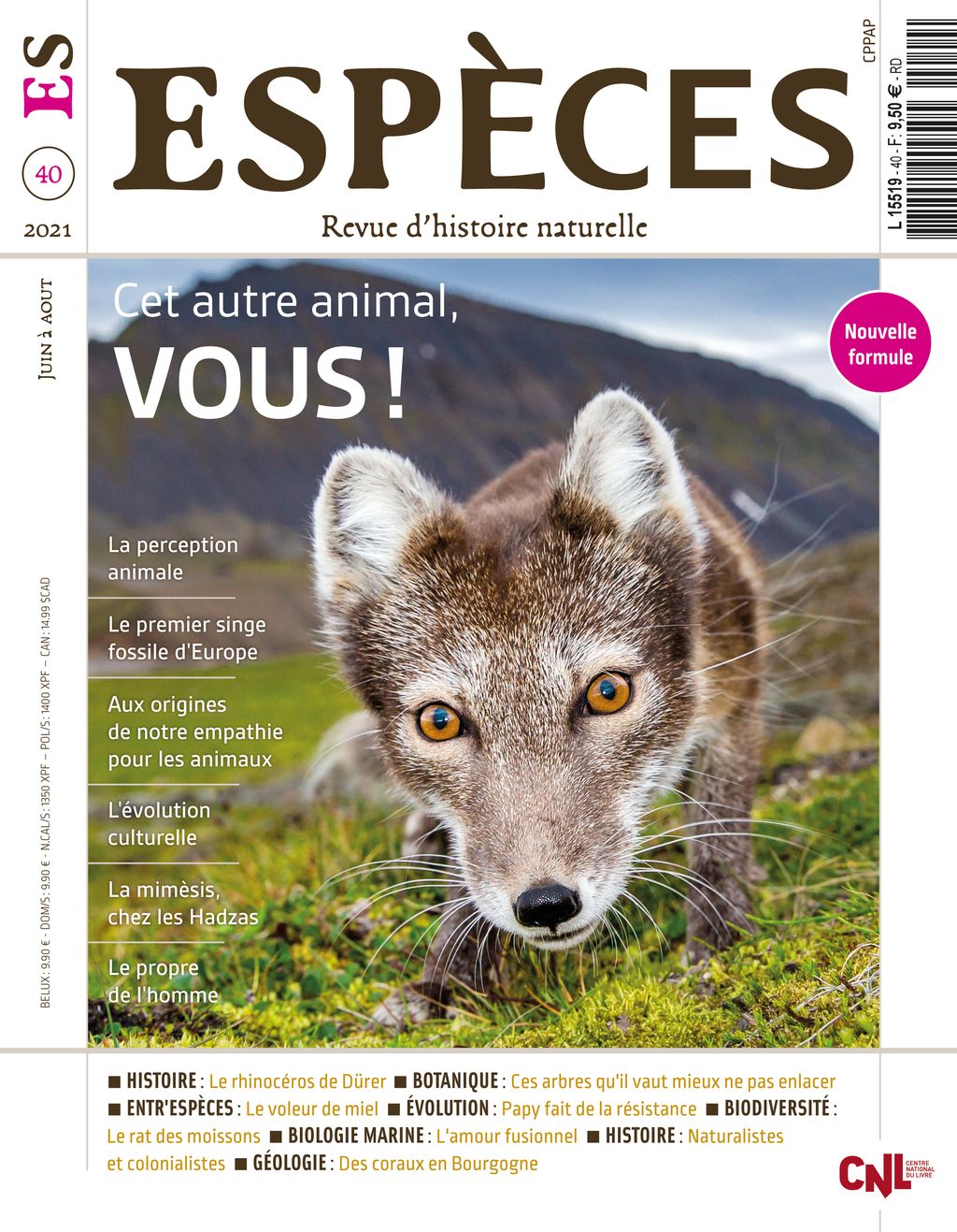 especes couverture numero40