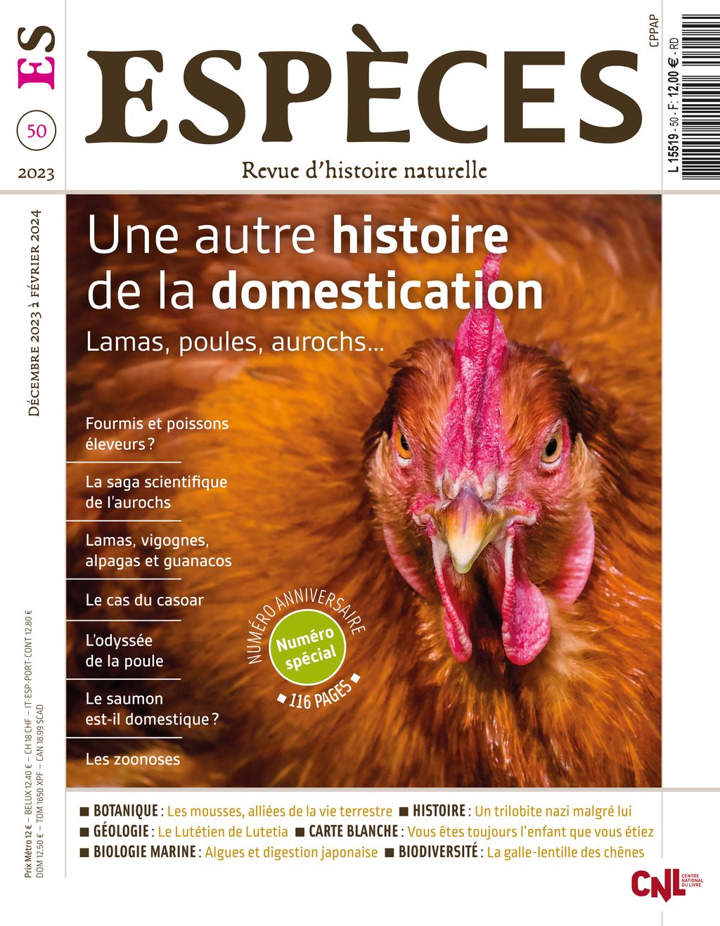 especes couverture numero50